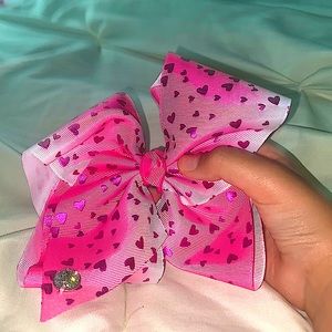 Jojo bow pink and white